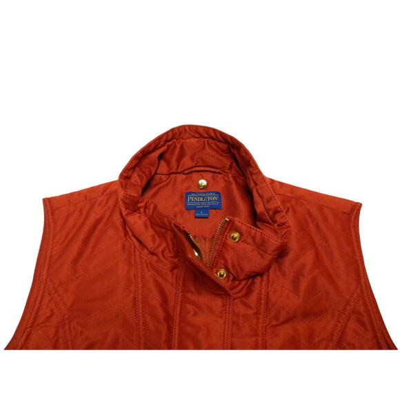 Pendleton Orange Quilted Vest - Picture 4 of 6